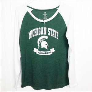 Michigan State Spartan Raglan Tee